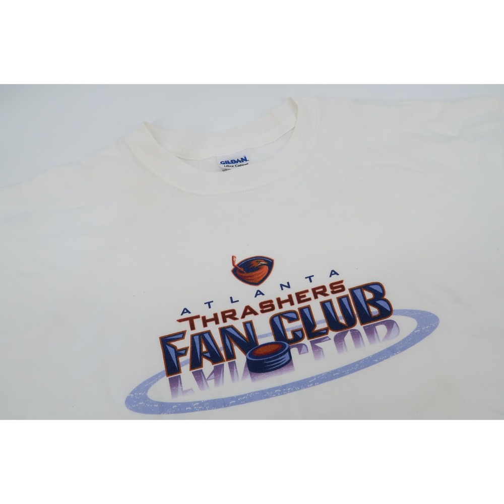 Vintage Y2K Atlanta Thrashers Fan Club T‎ Shirt Gildan XL Hockey NHL Very RARE